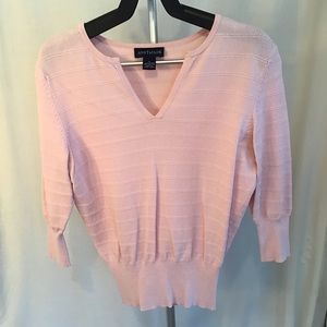 Ann Taylor pink 3/4 sleeve top  S. No flaws